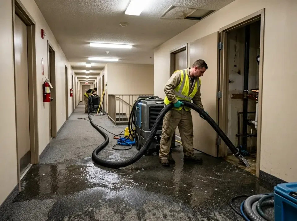 multi-unit-apartment-hallway-f-005 — frequently asked questions, Emergency Burst Pipe Water Extraction & Removal in Winter S…
